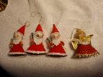 3 oude kerstmannen en een vrouwen figuur, Diversen, Kerst, Ophalen of Verzenden, Zo goed als nieuw