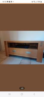 Eiken tv-meubel, Ophalen, Gebruikt, 100 tot 150 cm, Minder dan 100 cm