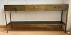 PTMD Sidetable Simple Metal Gold - 3 Laden, Huis en Inrichting, Tafels | Sidetables, Ophalen, Zo goed als nieuw, Metaal, 150 tot 200 cm
