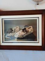 Schilderij van oude schoenen in 3 D stijl, Antiek en Kunst, Ophalen