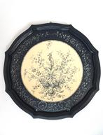 Vintage antiek wandbord hout vogel handbeschilderd Friesland, Verzenden