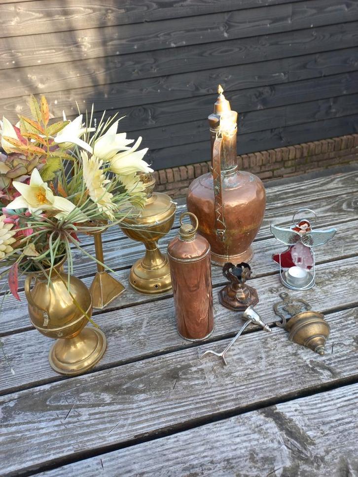 Diverse koperen kannen en kruiken, Antiek en Kunst, Antiek | Koper en Brons, Koper, Ophalen of Verzenden