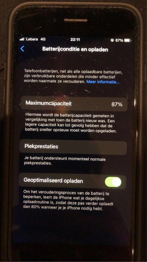 Zwarte Iphone 8 nette staat 87%, Telecommunicatie, Mobiele telefoons | Apple iPhone, Refurbished, 64 GB, Zonder abonnement, Zonder simlock