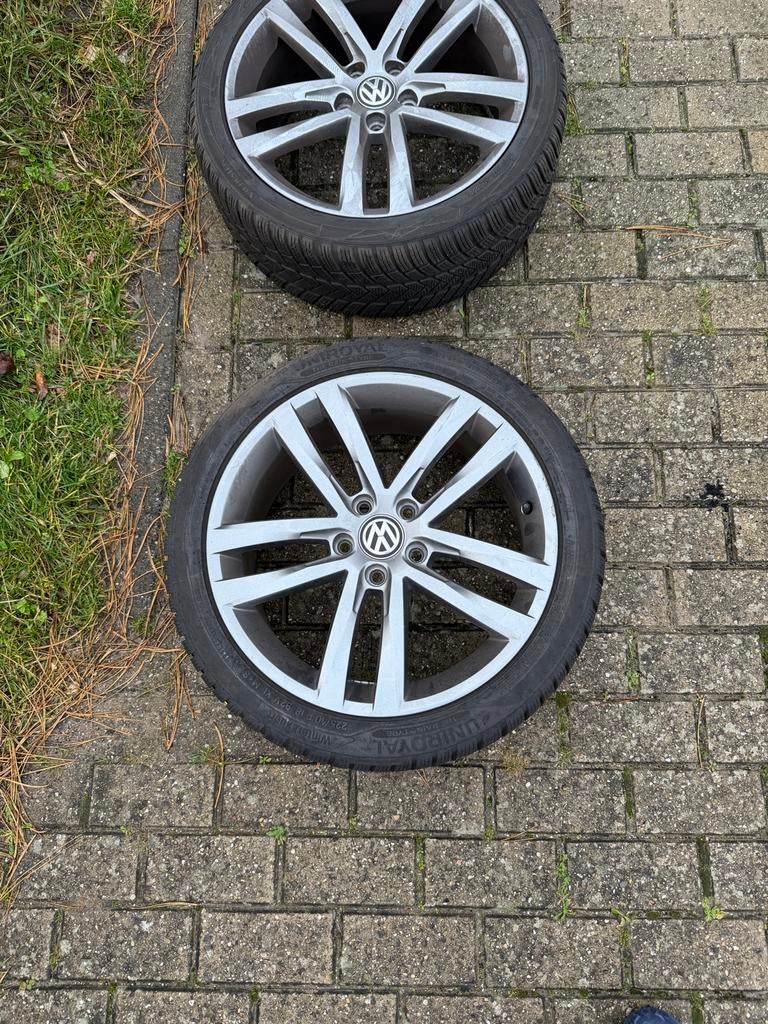 Salvador Velgen met Winterbanden - 18 inch, Ophalen, 18 inch, Gebruikt, Banden en Velgen