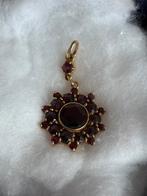 Antieke boheemse granaathanger ketting hanger goud 14kt, Ophalen of Verzenden, Goud