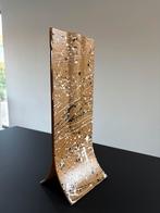 Unieke Carneolvaas, glas, 34 cm hoog, Geel, Nieuw, Ophalen of Verzenden, Glas