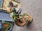 teakhouten draken beeld, Ophalen of Verzenden, Gebruikt