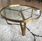 MADE Gouden salontafel rond, Huis en Inrichting, Tafels | Salontafels, Overige materialen, 50 tot 100 cm, Rond, Zo goed als nieuw