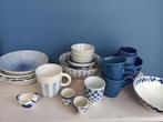 Blauw wit - Mix & Match - 27 items servies + 1 (afhaalprijs), Huis en Inrichting, Keuken | Servies, Ophalen, Zo goed als nieuw