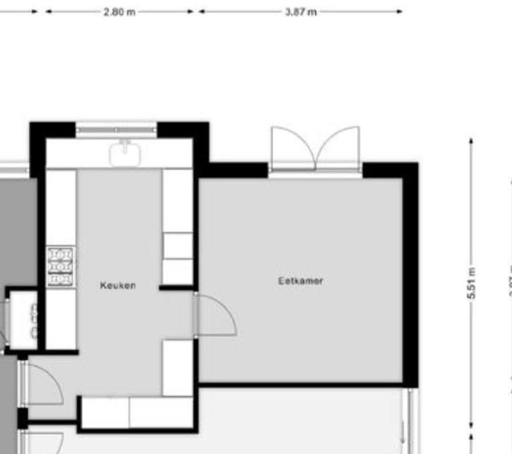 Keuken 500 euro, zelf demonteren en ophalen, Huis en Inrichting, Keuken | Complete keukens, Gebruikt, U-keuken, Wit, Graniet of Steen