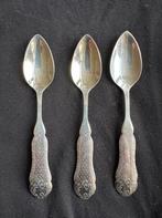 3 zwaar verzilverde SOLA Biedermeier lepeltjes, Ophalen of Verzenden, Gebruikt, Zilver
