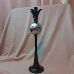 Moderne kandelaar met bol, Ophalen of Verzenden, Metaal, 25 tot 50 cm