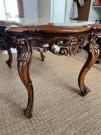 Salontafel 100x65x54cm met marmeren blad, Antiek en Kunst, Antiek | Meubels | Tafels, Ophalen