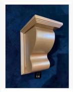 Goudkleurig console voor beeld, 20 cm hg./plateau, Ophalen of Verzenden