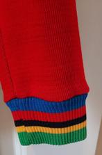 Wollen Retro fietsshirt wereldkampioen bandjes rood