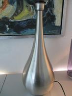 Tafellamp rvs lampenvoet lamp, Gebruikt, Strak modern rvs, 50 tot 75 cm, Ophalen of Verzenden