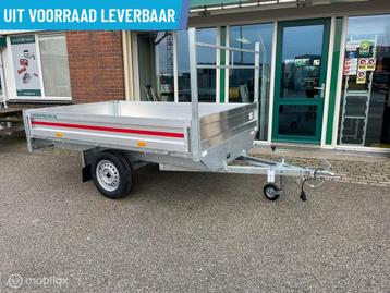 Plateau aanhanger ongeremd 750kg NIEUW 300x150