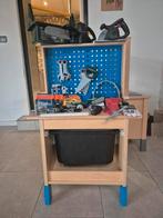 Werkbank met gereedschap, Kinderen en Baby's, Speelgoed | Speeltafels, Ophalen, Zo goed als nieuw