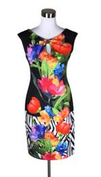 Joseph Ribkoff prachtig fleurige chique jurk mt 46, Kleding | Dames, Jurken, Knielengte, Ophalen of Verzenden, Zo goed als nieuw