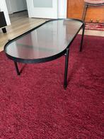 Ovale Glazen Salontafel, Huis en Inrichting, Tafels | Salontafels, Ophalen, 100 tot 150 cm, 50 tot 100 cm, Minder dan 50 cm