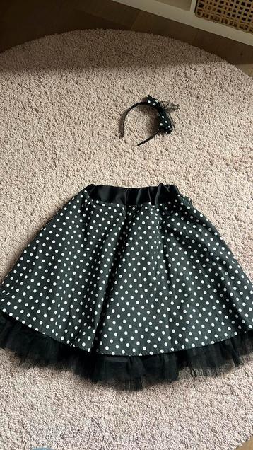Meisjes rokje / rok met diadeem polkadot maat 128 beschikbaar voor biedingen