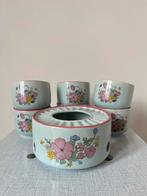 Prachtig vintage theeservies. Bloem boho bohemian retro, Huis en Inrichting, Keuken | Servies, Gebruikt, Verzenden, Overige typen
