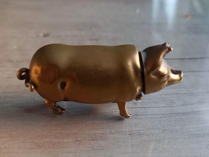 * Vesta doosje varken voor lucifers, vintage *, Antiek en Kunst, Curiosa en Brocante, Verzenden