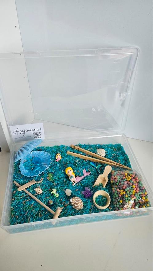 Speelbak compleet XL Zeemeermin - sensorisch speelgoed, Kinderen en Baby's, Speelgoed | Educatief en Creatief, Ophalen of Verzenden