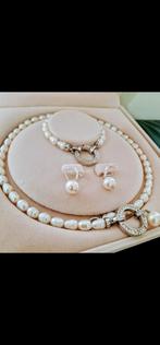 Echte cultive parel sieraden set of ruilen iphone 7, Sieraden, Tassen en Uiterlijk, Kettingen, Ophalen of Verzenden, Zo goed als nieuw