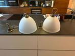 Twee prachtige hanglampen, Huis en Inrichting, Lampen | Hanglampen, Ophalen of Verzenden, Zo goed als nieuw, Glas, Minder dan 50 cm