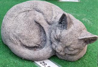 Slapende Poes NU 15% korting op betonnen tuinbeelden, Tuin en Terras, Tuinbeelden, Nieuw, Overige typen, Beton, Ophalen
