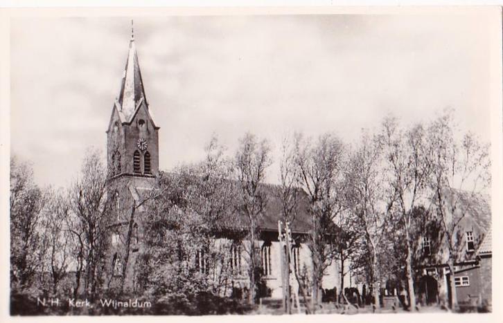 Wijnaldum, nh kerk, Verzamelen, Ansichtkaarten | Nederland, Gelopen, Friesland, 1960 tot 1980, Ophalen of Verzenden