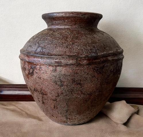 Stenen pot met rand - Choco White, Huis en Inrichting, Woonaccessoires | Overige, Nieuw, Ophalen of Verzenden