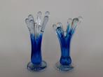 Stel Solifleur Vazen Murano Artglass, Antiek en Kunst, Antiek | Glas en Kristal, Ophalen of Verzenden