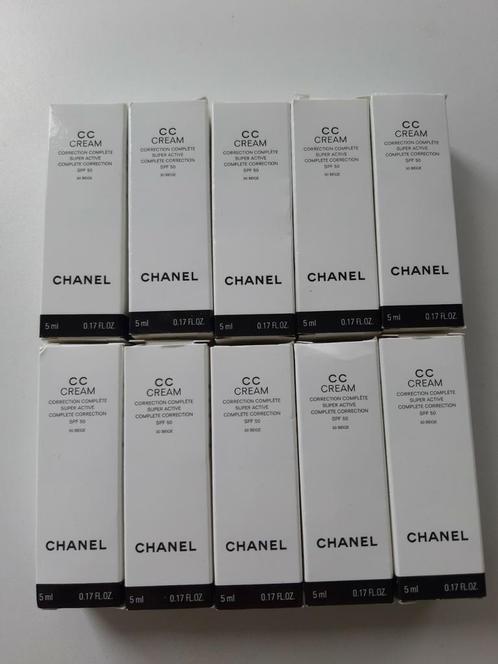 Chanel CC Cream Spf 50 Kleur 30 Beige 10 Samples., Sieraden, Tassen en Uiterlijk, Uiterlijk | Gezichtsverzorging, Nieuw, Verzorging
