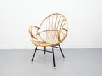 Vintage fauteuil | Rohé Noordwolde | Rotan, Huis en Inrichting, Stoelen, Ophalen, Gebruikt, Bruin, .