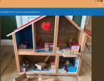 Houten poppenhuis met inventaris, Ophalen, Gebruikt, Poppenhuis