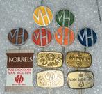 11 Van Houten Chocolade Speldjes, Verzamelen, Ophalen of Verzenden, Gebruikt, Overige onderwerpen, Speldje of Pin