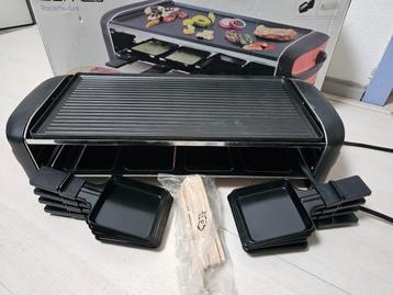 Waves raclette grill 8 grillpannetjes + houten lepels  beschikbaar voor biedingen