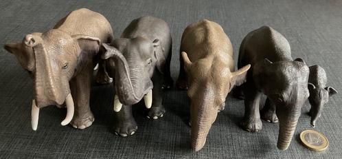 S01 - Schleich Olifant 5 stuks, Verzamelen, Dierenverzamelingen, Zo goed als nieuw, Beeldje of Figuurtje, Wild dier, Ophalen