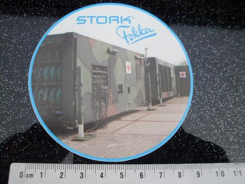 sticker stork fokker stroomvoorziening rode kruis leger logo, Verzamelen, Stickers, Zo goed als nieuw, Bedrijf of Vereniging, Verzenden