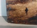 Landschap met huisje, olieverf op paneel, Ophalen of Verzenden