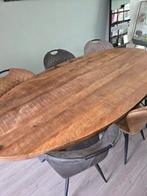 Grote ovale eettafel met 6 stoelen, Huis en Inrichting, Tafels | Eettafels, 100 tot 150 cm, 200 cm of meer, Ophalen of Verzenden