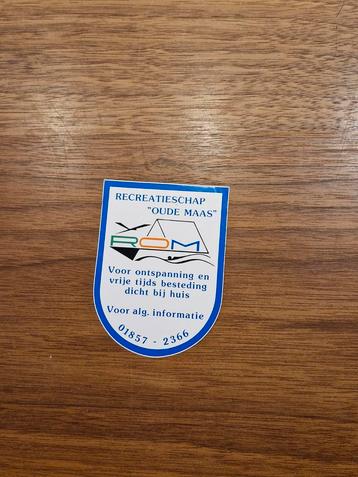 2742 Recreatieschap Oude Maas Sticker beschikbaar voor biedingen