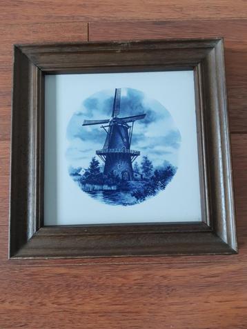 Ingelijste tegel 20 x 20 cm molen variant B beschikbaar voor biedingen