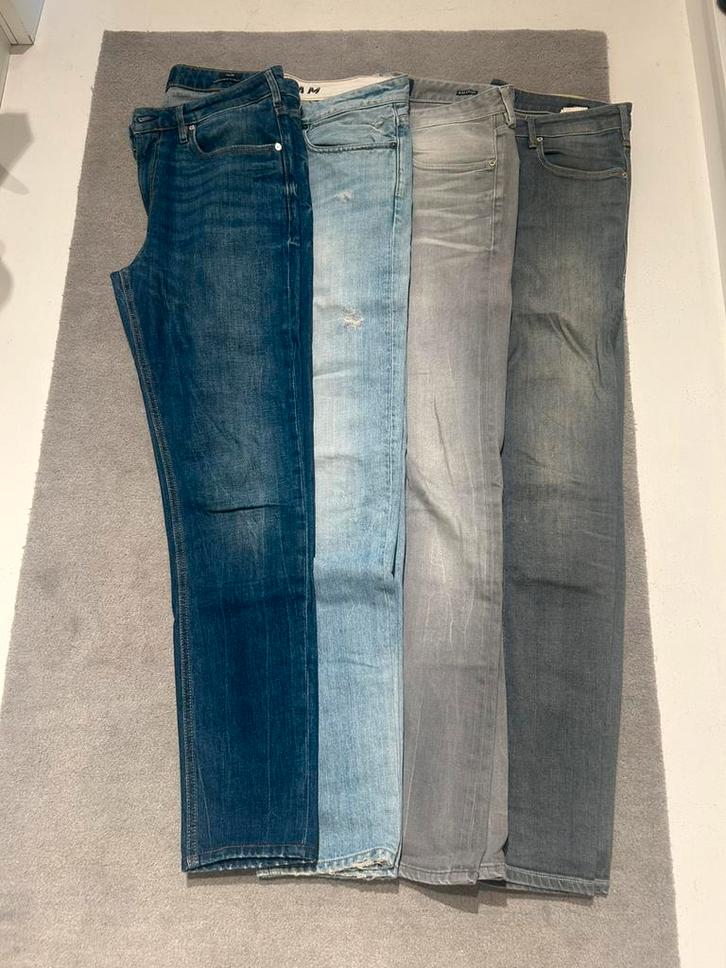 4 heren jeans scotch and soda, denham, Kleding | Heren, Spijkerbroeken en Jeans, Zo goed als nieuw, W32 (confectie 46) of kleiner