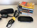 Psp 3004 black compleet met games in nette staat, Ophalen of Verzenden, Gebruikt, Met games, PSP 3000