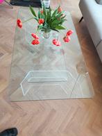 Design glazen tafel, Huis en Inrichting, Tafels | Salontafels, 50 tot 100 cm, Minder dan 50 cm, Glas, 100 tot 150 cm