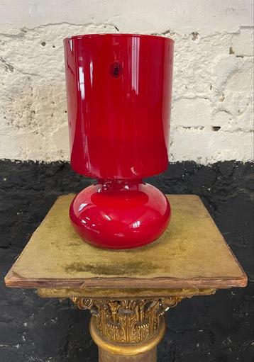 Vintage IKEA Lykta rode tafellamp schermlamp glas mushroom beschikbaar voor biedingen
