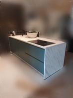 Nieuw moderne keuken showroom, Ophalen, Blauw, Dubbelwandige keuken, Zo goed als nieuw